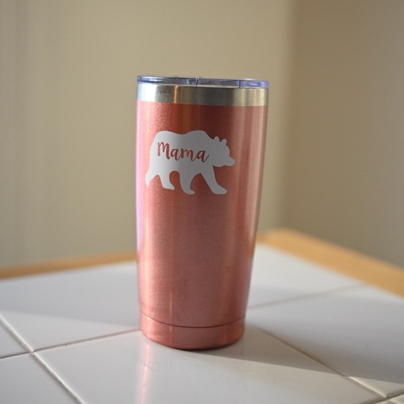 Other - Mama Bear Rose Gold/Pink Insulated Tumbler - Mothers Day Coffee Cup